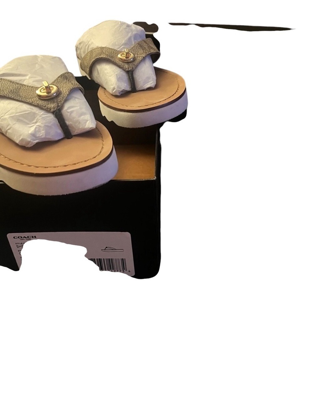 Coach Shelly Flip Flop Sandals in box - Picture 3 of 3